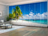 Set of 8 Panel Curtains Mauritius Beach