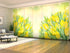 Set of 8 Panel Curtains Spring Bright Yellow Tulips