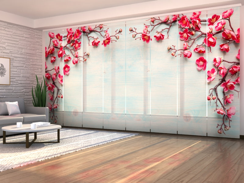 Set of 8 Panel Curtains Spring Tenderness