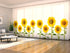 Set of 8 Panel Curtains Summer Yellow Sunflowers