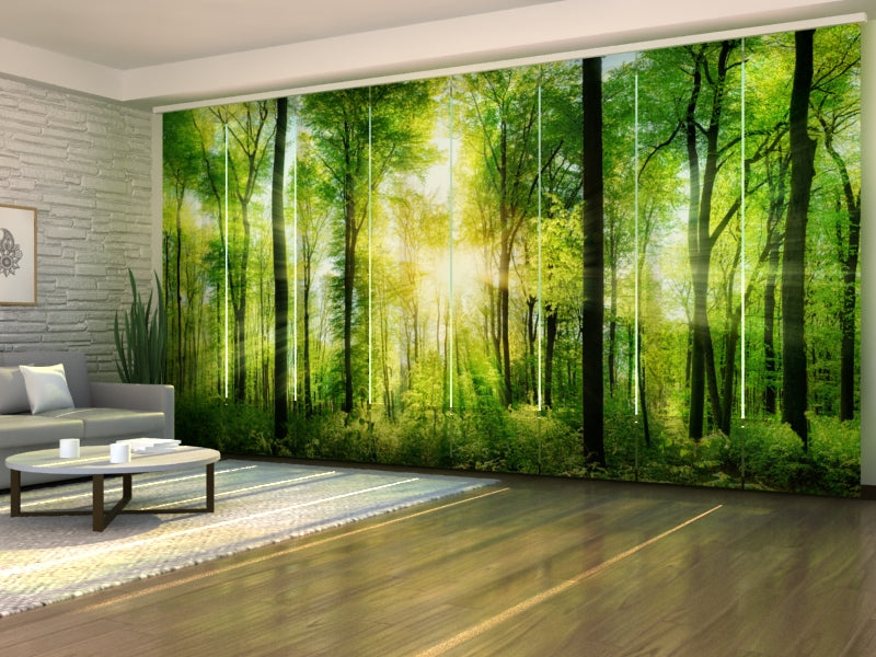 Set of 8 Panel Curtains Sun Rays