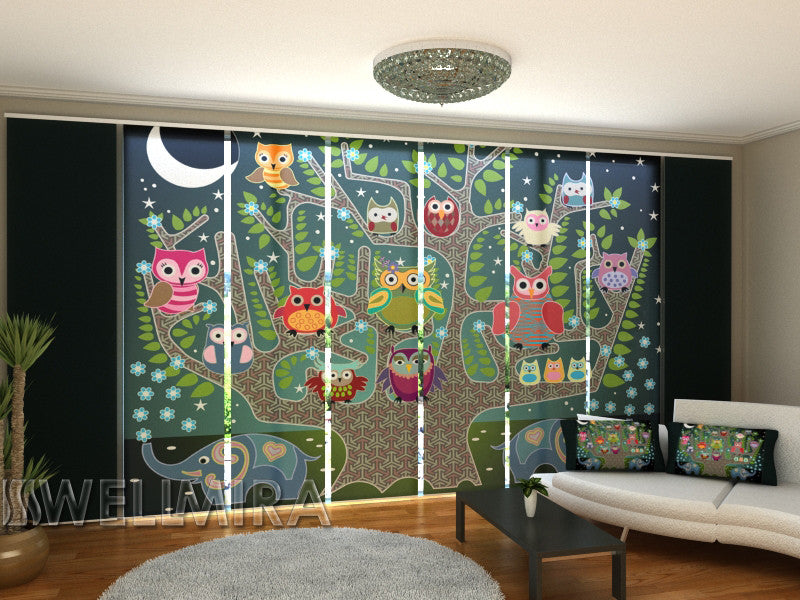 Set of 8 Panel Curtains Bedtime Story - Wellmira