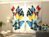 Set of 4 Panel Curtains Colorful Butterflies - Wellmira