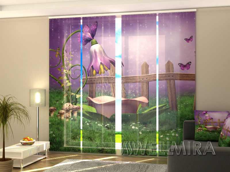 Set of 4 Panel Curtains Fairy Shower - Wellmira