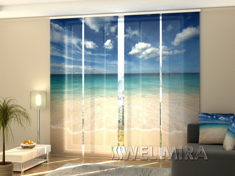 Set of 4 Panel Curtains Golden Sand - Wellmira