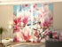 Set of 4 Panel Curtains Magnolias - Wellmira
