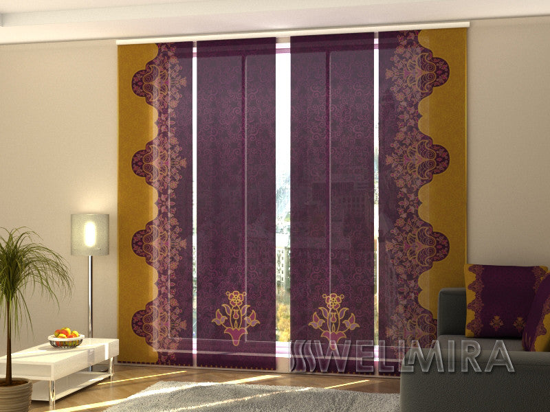 Set of 4 Panel Curtains Patterns - Wellmira