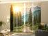 Set of 4 Panel Curtains Sun and Mountains - Wellmira