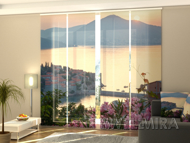 Set of 4 Panel Curtains Sunrise - Wellmira