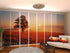 Set of 8 Panel Curtains Sunset and Tree - Wellmira