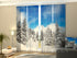 Set of 4 Panel Curtains Winter in the Forest - Wellmira