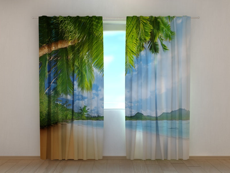 Photo Curtain Palm Trees and the Mountains