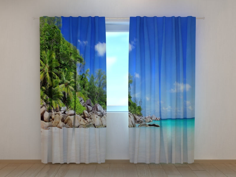 Photo Curtain Paradise coast of the Seychelles