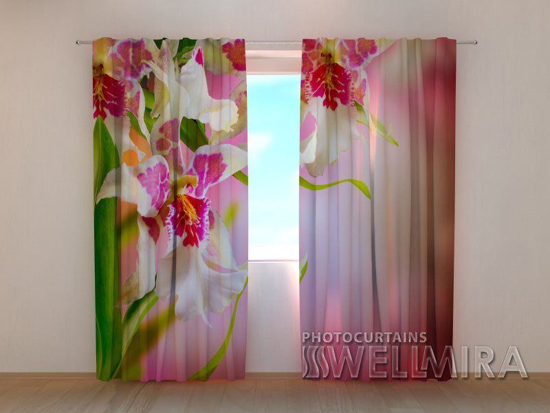 Photocurtain Mottle Orchids - Wellmira