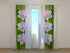 Photo Curtain Pink Orchids and Bamboo