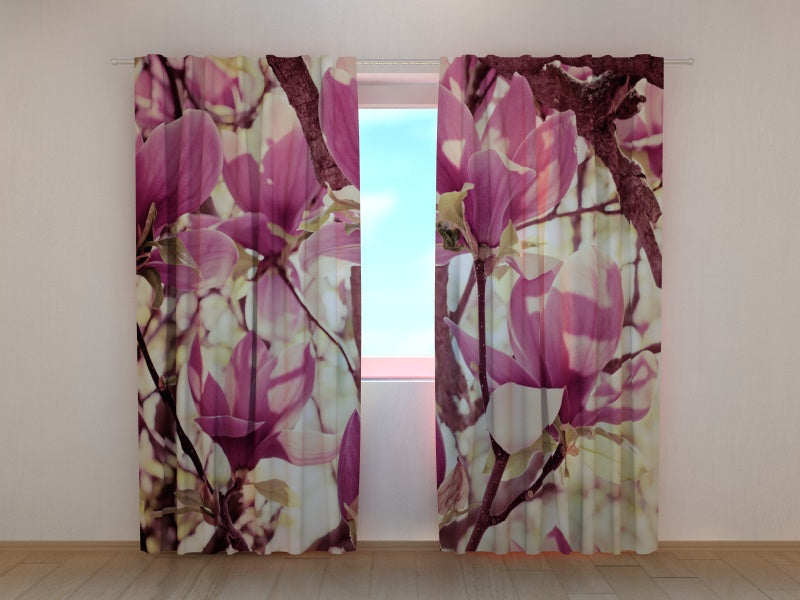 Photo Curtain Pink Magnolias