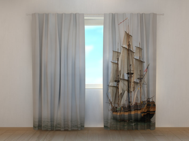 Photo Curtain Pirate Ship at a Fog
