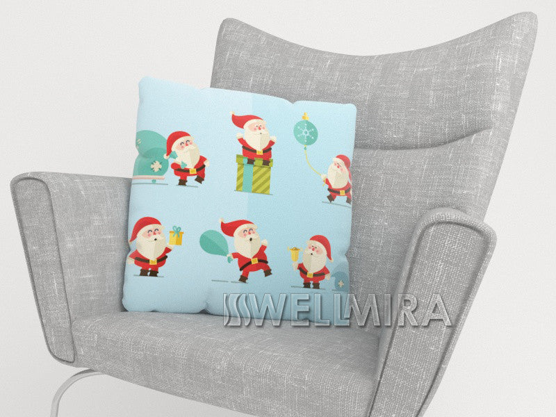 Pillowcase Happy Santas - Wellmira