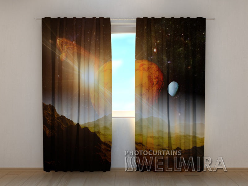 Photo Curtain Planets - Wellmira