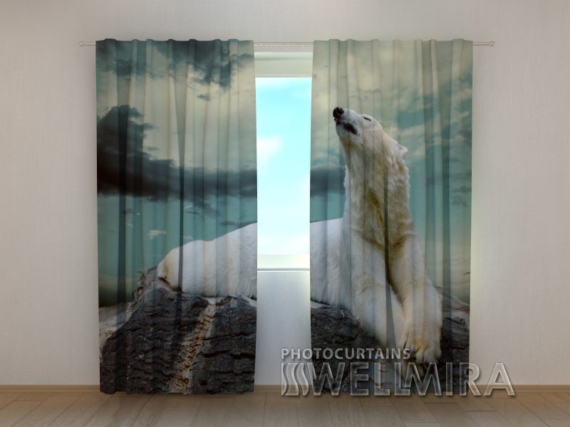 3D Curtain Polar Bear - Wellmira