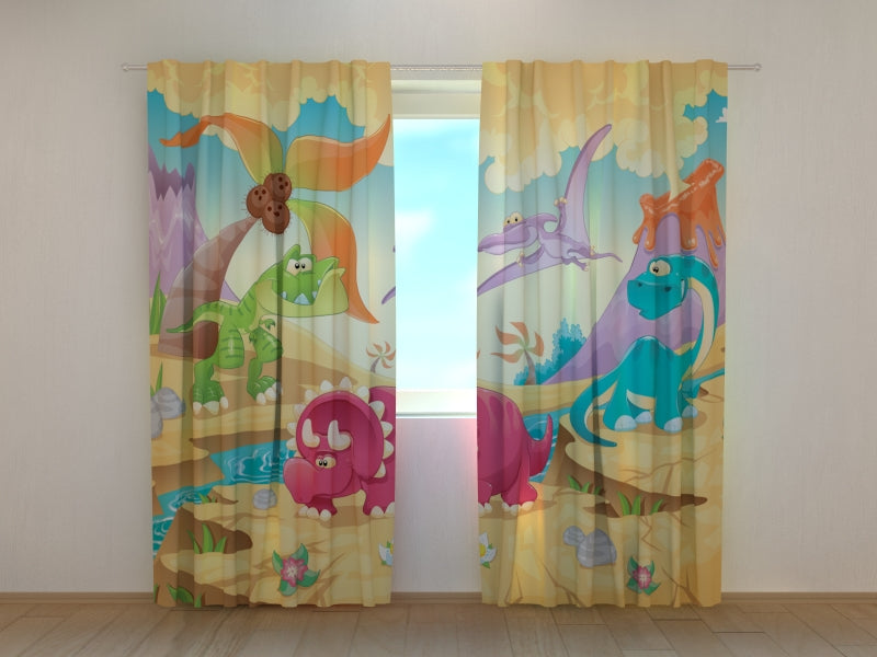 Photo Curtain Prehistoric Dinosaurs