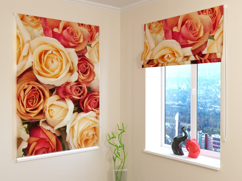 Roman Blind Candy Roses
