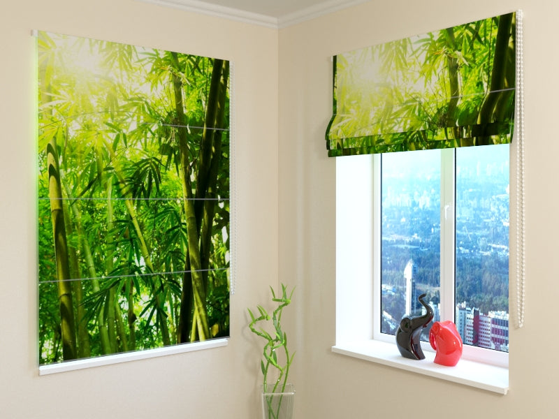 Forêt de bambous verts aveugle romain