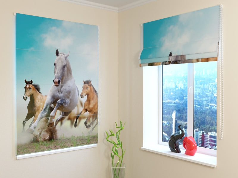 Roman Blind Horses