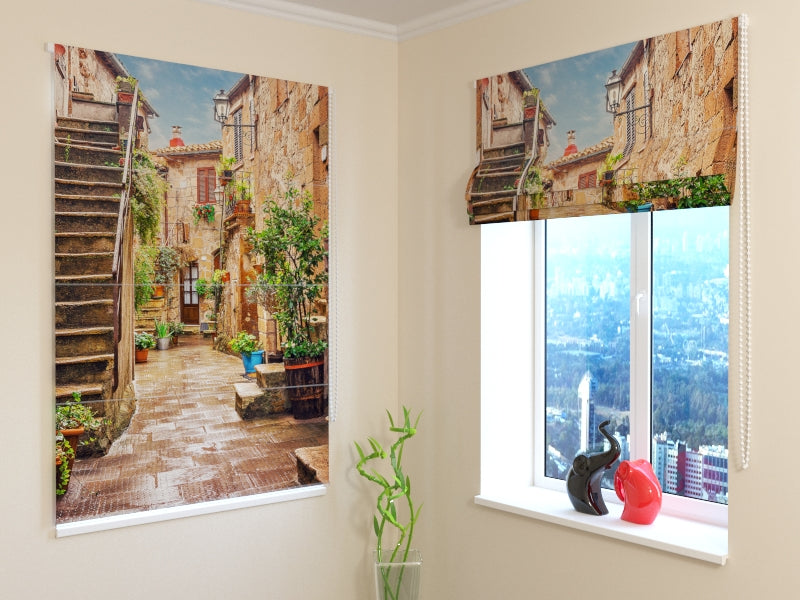 Roman Blind Old Street en la Toscana
