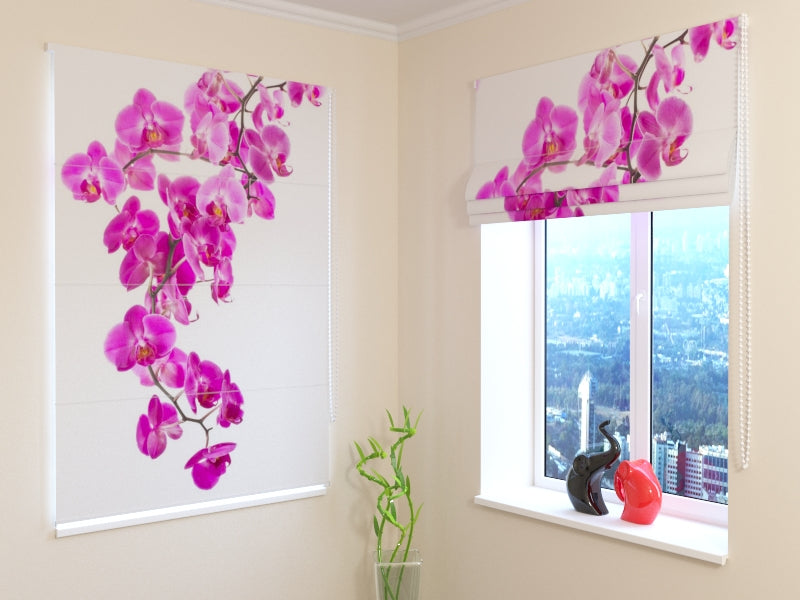 Roman Blind Perfect Pink Orchid