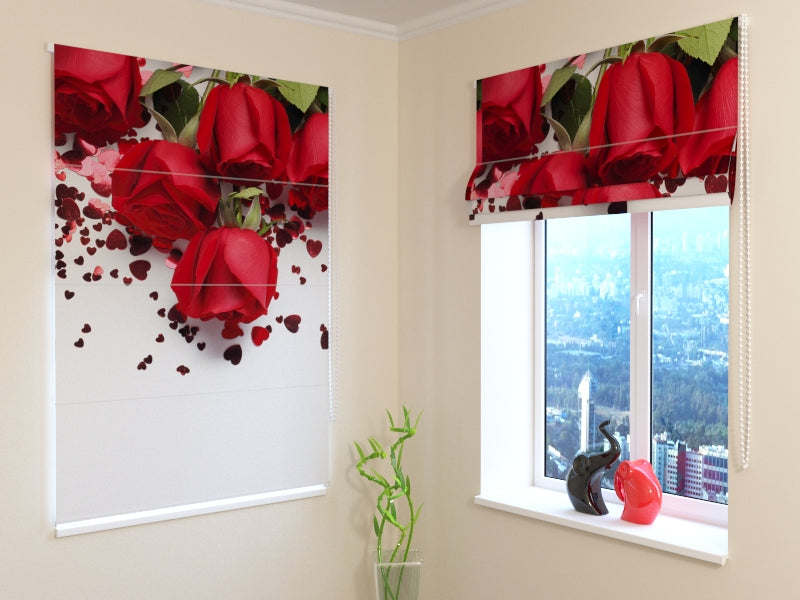 Roman Blind Roses and Hearts