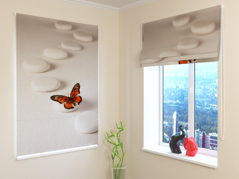 Roman Blind Zen Butterfly