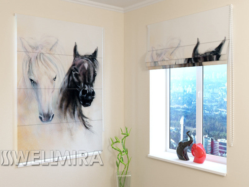 Roman Blind African Horses - Wellmira