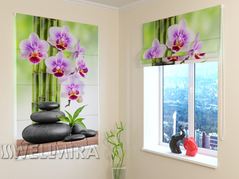 Roman Blind Orchids and Stones - Wellmira