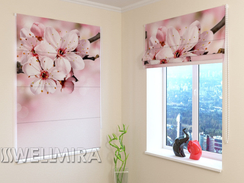 Roman Blind Twig with Flowers - Wellmira