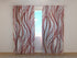 Photo Curtain Red Abstract Waves