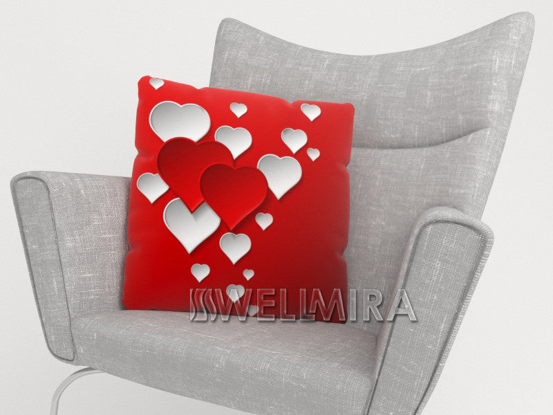 Pillowcase Red Hearts 3 - Wellmira