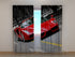 3D Curtain Red Supercar - Wellmira