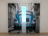 Photo Curtain Retro Blue Car