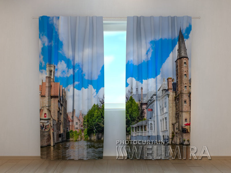 Photo Curtain River Canel in Bruges - Wellmira