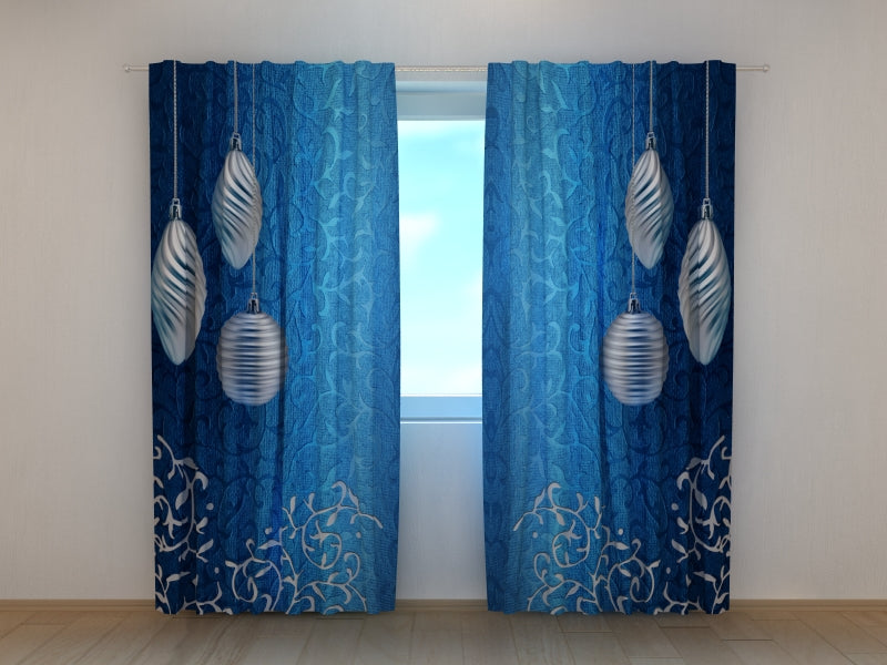 Photo Curtain Silver Christmas Decoration