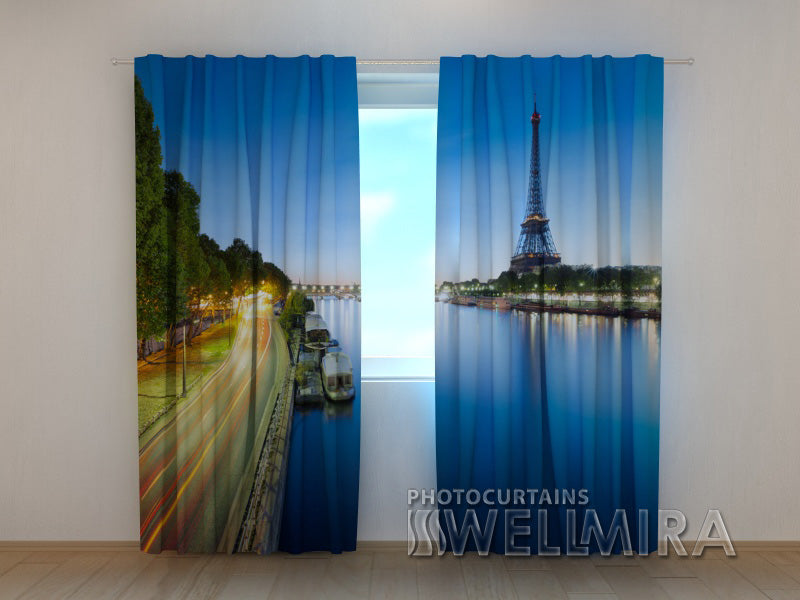 Photo Curtain Sky over the Eiffel Towert - Wellmira