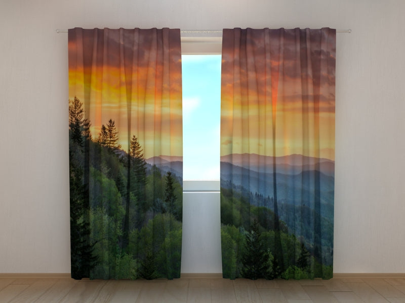 Photo Curtain Smoky Mountains Sunrise