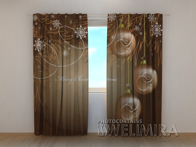 Photo Curtain Snowflakes - Wellmira