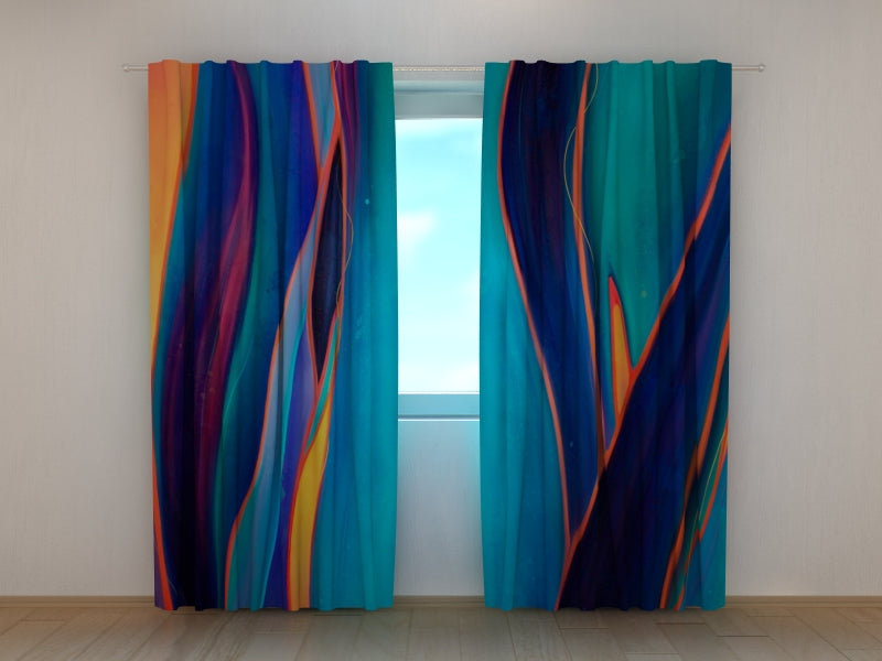 Rideau Photo Spectaculaire Illustration Bleue