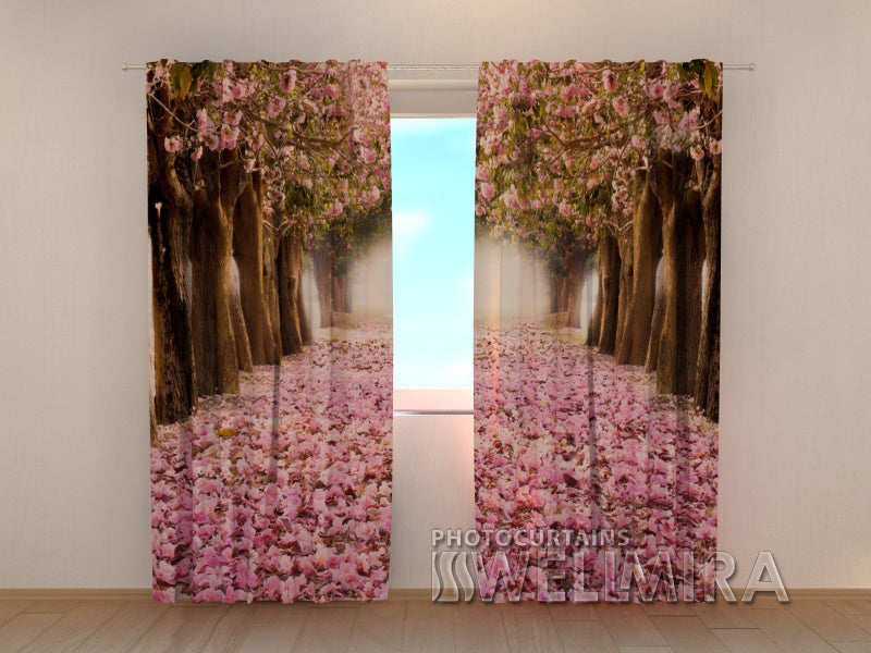 Photo Curtain Spring Magnolias