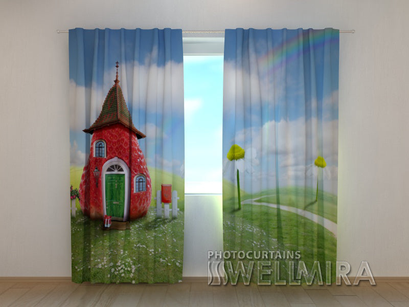 3D Curtain Strawberry - Wellmira