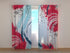 Photo Curtain Style Red and Blue Abstraction
