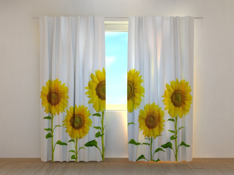 Photo Curtain Summer Yellow Sunflowers