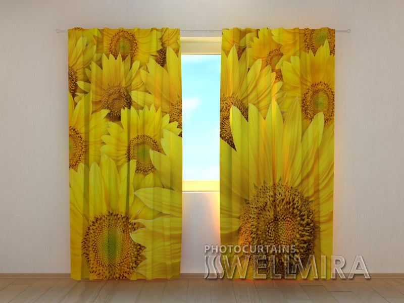 Photo Curtain Sunflowers - Wellmira